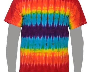 Rainbow Lines Tie-dye T-shirt