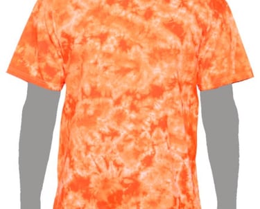 orange tie-dye t-shirt