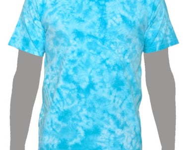 Turquoise Tie-dye T-shirt, Blue Tie-dye T-shirt