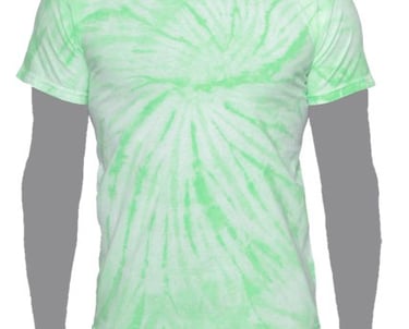 green Tie-dye T-shirt, Mint Tie-dye T-shirt