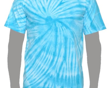 Turquoise Tie-dye T-shirt, Blue Tie-dye T-shirt