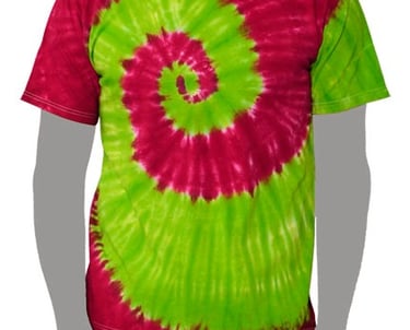 Fuchsia Lime Custom Tie-dye T-shirt