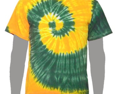 Gold Forest Green Custom Tie-dye T-shirt