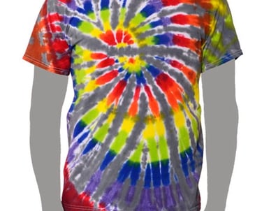 Rainbow Grey Tie-dye T-shirt