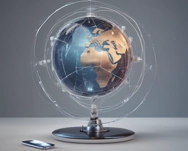 A collaborative team meeting in a modern workspace, brainstorming ideas around blockchain technology.