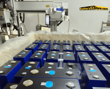 a box of LiFePO4 prismatic battery cells