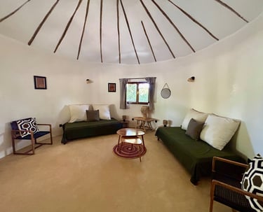 Suite junior du boutique hôtel Maison Fimela situé dans le Sine Saloum