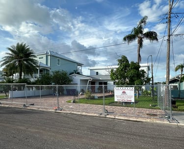 a fenced in area were a project is going to start