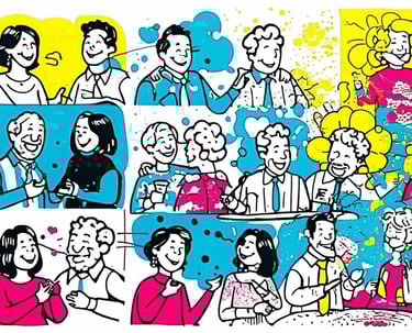 imagem de situações socais, encontros, conversas, desencontros melhorando as habilidades sociais