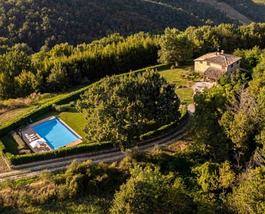 giardino villa vacanza relax piscina Marche