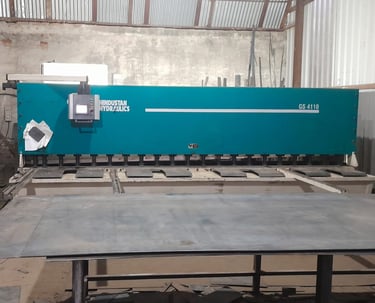 “CNC laser cutting machine precisely shaping trailer components at MS Engineering Works, Sonipat
