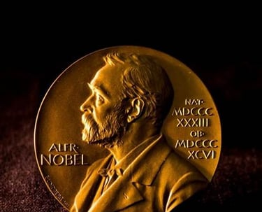 Golden Nobel Prize in Literature medal