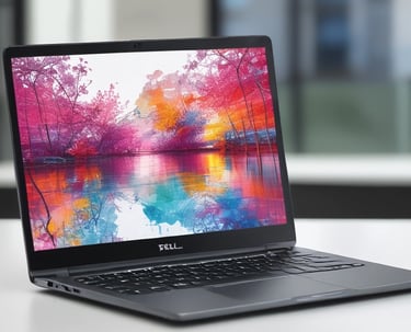 Several open MacBook laptops are displayed on a wooden table in a store setting. The laptops are turned on, showing desktop screens with one displaying a price banner for the MacBook Air. The environment appears to be well-lit with natural light coming through the windows.