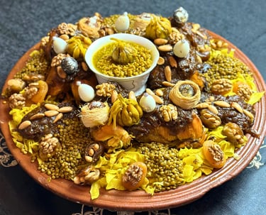 Rfissa – Moroccan Chicken & Lentils over Trid