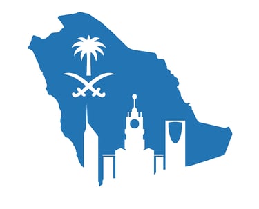 a map of the country of saudi