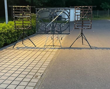 hochzeitsfeuerwerk aufbau lichtbild herz saarland