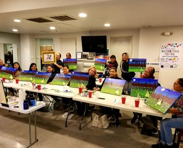 taller pintura grupal mujeres empresarias