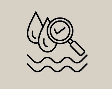 a magnifying glass over water