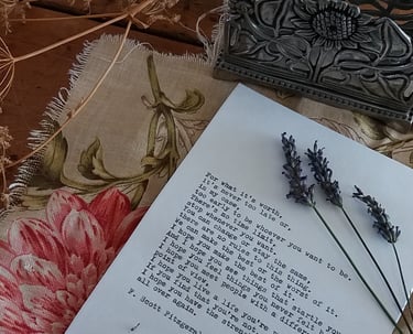 A Typewritten Poem As A Keepsake