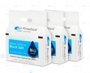 three packs of water based block salt