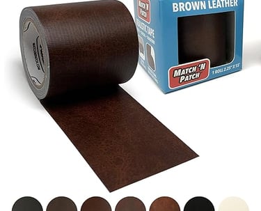 a brown leatheretter with a brown leatherette