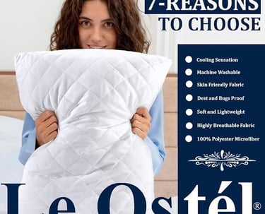 a woman holding a pillow and a pillow
