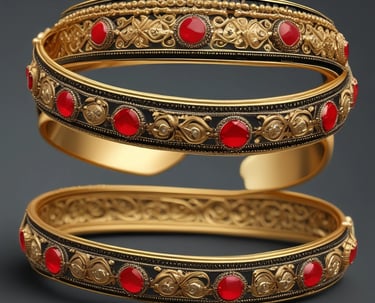 A bright, minimalistic display of various jewelry pieces on a clean surface.