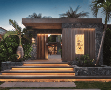 villa noah entrance in st barths st jean's beach