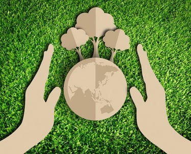 imagem de papelão voltado a sustentabilidade 