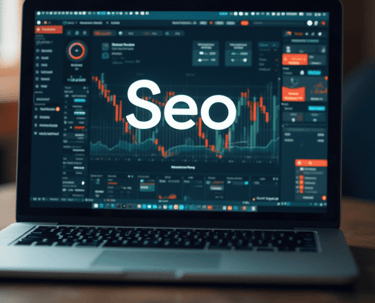 SEO auf dem Computer (Midjourney)