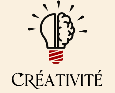 a light bulb with the word créativité