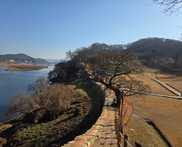 Low fortress wall view