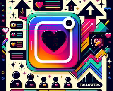 Visuel de profil Instagram avec un compteur de followers en hausse, représentant l'acquisition gratu