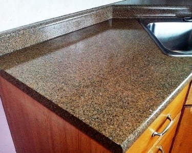 Kitchen counter resurfaced in a modern granite finish
