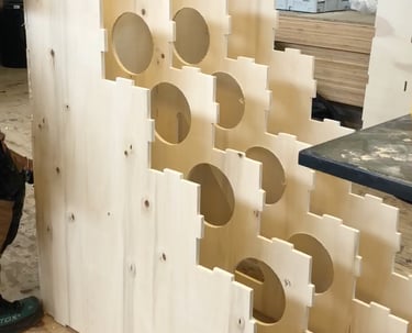 ensamblaje de escenografia