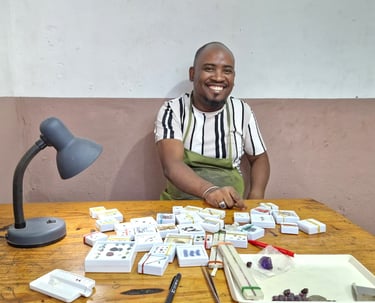 Tahiry in his workshop