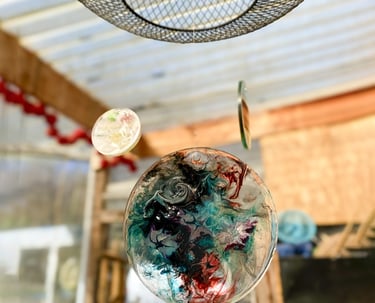 suspensions colorées