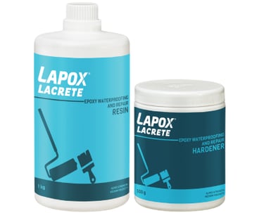 Lapox Lacrete, resin and hardener