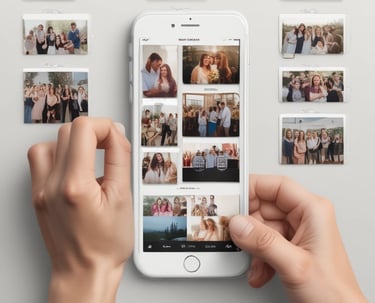 A joyful couple dancing at their wedding reception.