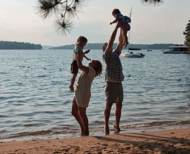 family photoshoot, beach, water, sand