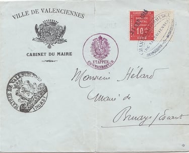 Briefmarke der Handelskammer von Valenciennes