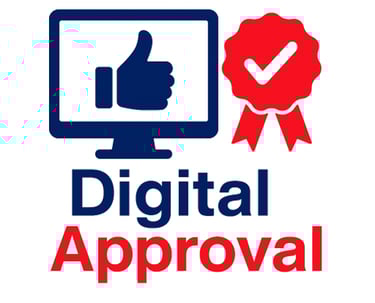 a computer screen with a thumbs up and a thumbs up