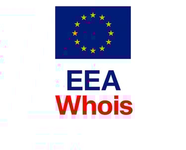 a european union flag with the words eea whos whos whos who
