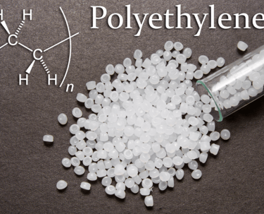 a glass bottle of polyethylene with a glass of water