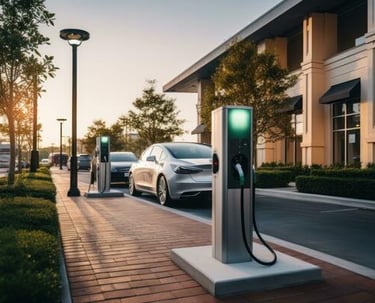 DC fast charger in streets of Doha Qatar
