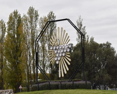 Rotonda del mapa en ciudad de San Rafael
