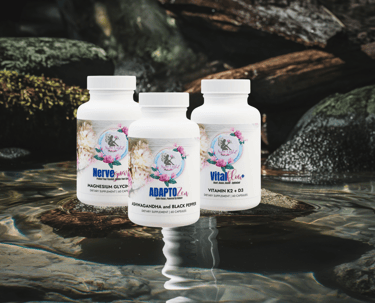 Nighttime D3, K2, Magnesium, and Ashwagandha supplements for relaxation and sleep 