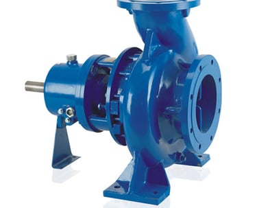 a blue pump with a blue and white pump