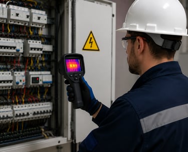 Diagnostic électrique et détection de phase à l’aide d’un appareil de mesure par un électricien prof