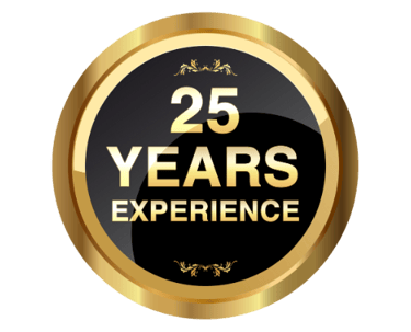 25 years experience badge